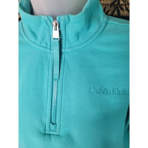 Calvin Klein Women Crop Blue Active Long Sleeve Sweatshirt Sz S - Picture 4 of 5